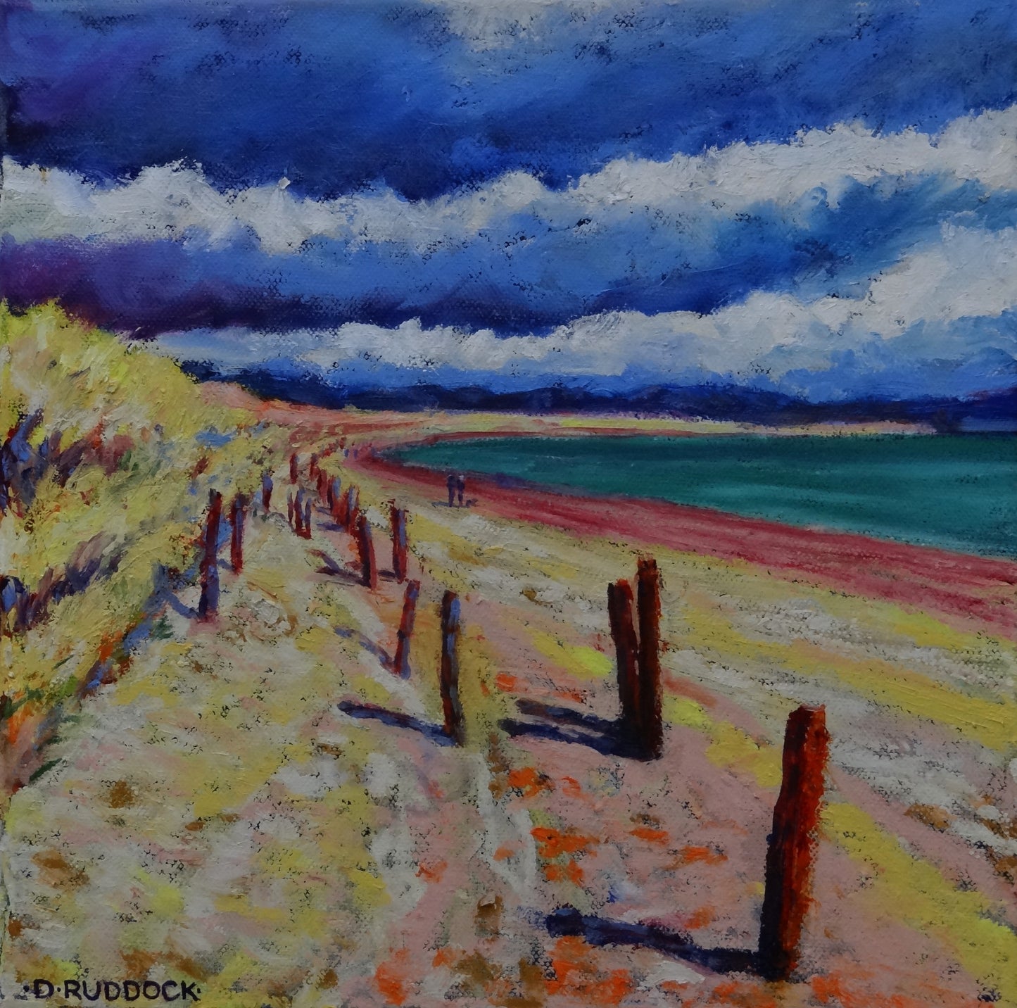 Aberech Beach April by Dermod Ruddock