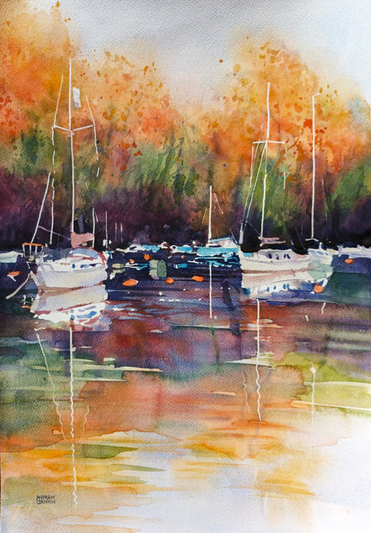 Autumn Boats by Andrew Jenkin