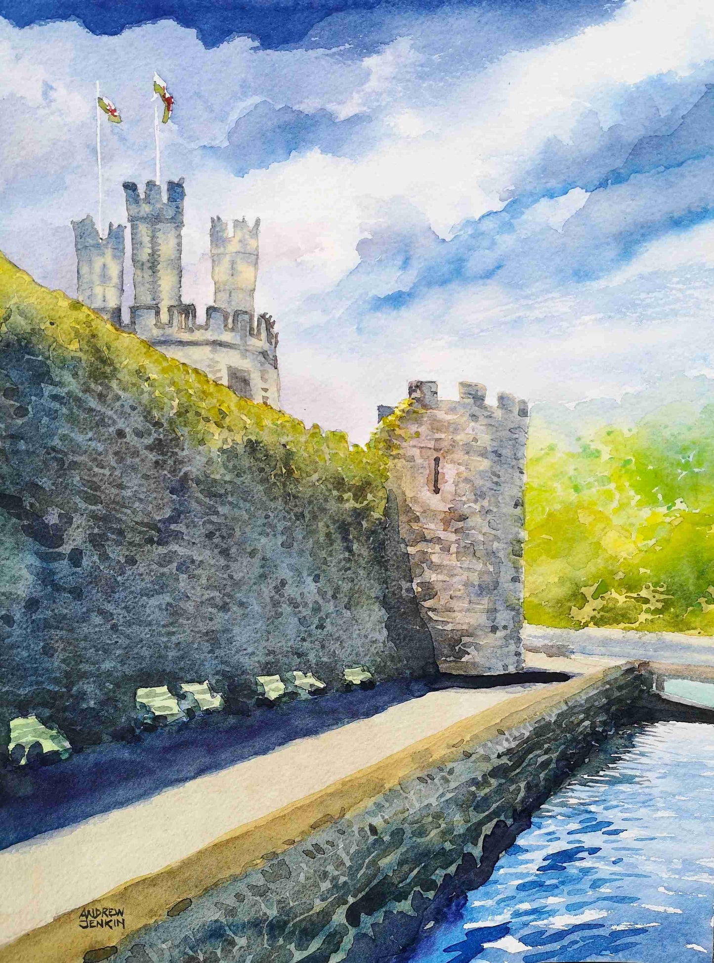 Caernarfon Castle Hanging Tower by Andrew Jenkin