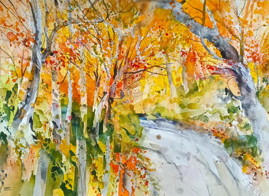 Autumn Lane, Snowdonia by Andrew Jenkin