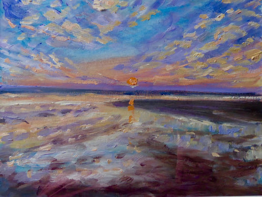 Sunset Llanddona Beach, Anglesey by Grace Kentish