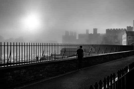 Foggy Evening, Segontiwm Terrace by Iolo Penri